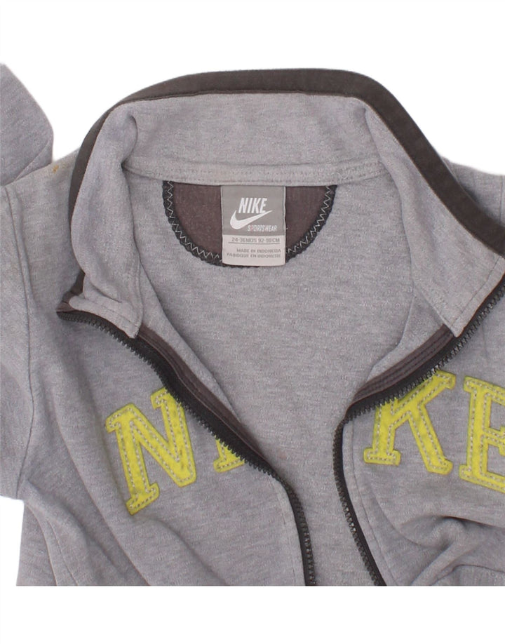 Giacca da ginnastica grafica da ragazzo Nike 2-3 anni grigia chiazzata