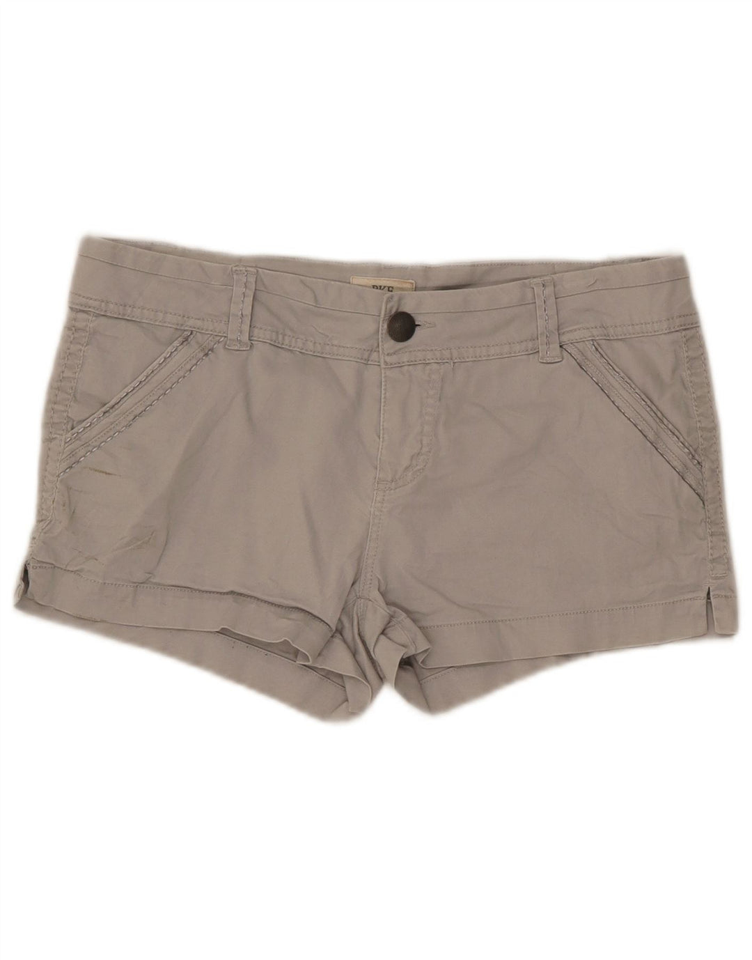Pantaloncini chino da donna a vita bassa BKE W30 cotone grigio medio