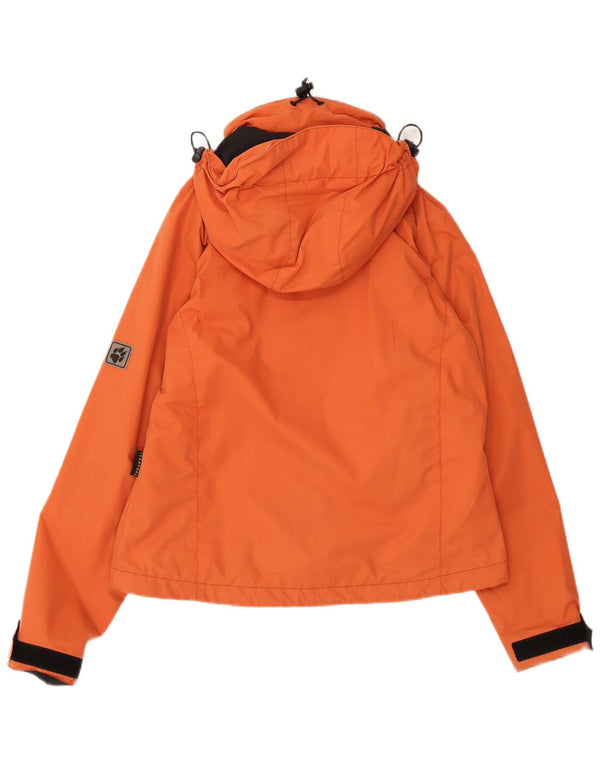 Giacca a vento con cappuccio da donna Jack Wolfskin UK 10 Small Arancione Poliestere