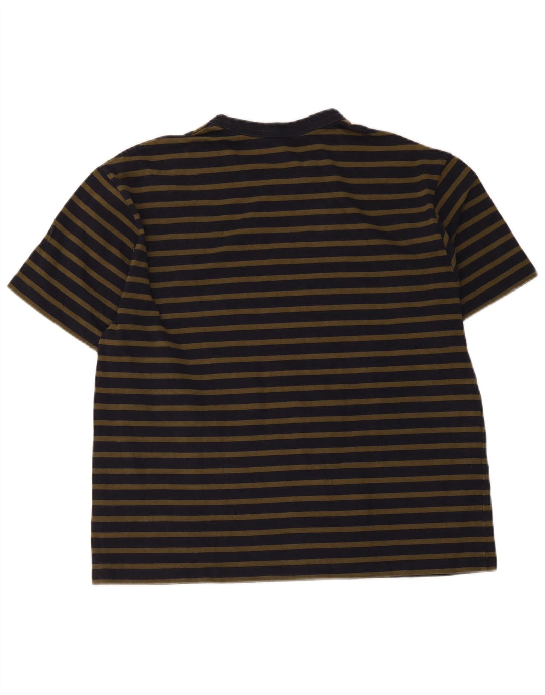 T-shirt regolare da uomo Cos Top grande in cotone a righe blu navy