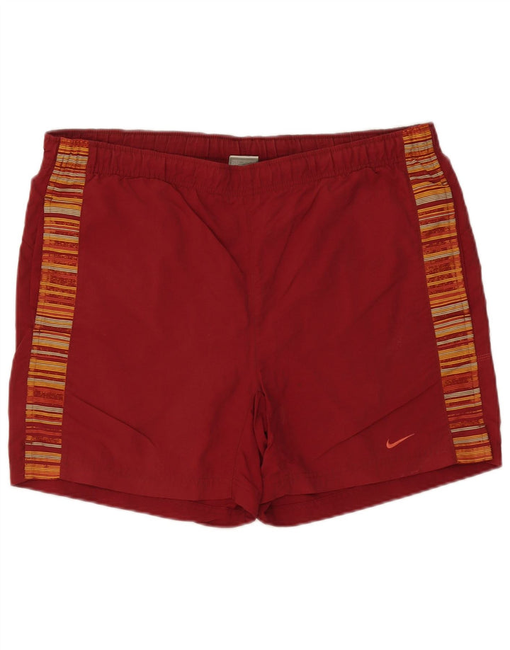NIKE Pantaloncini da bagno da uomo Grandi nylon gessato rosso