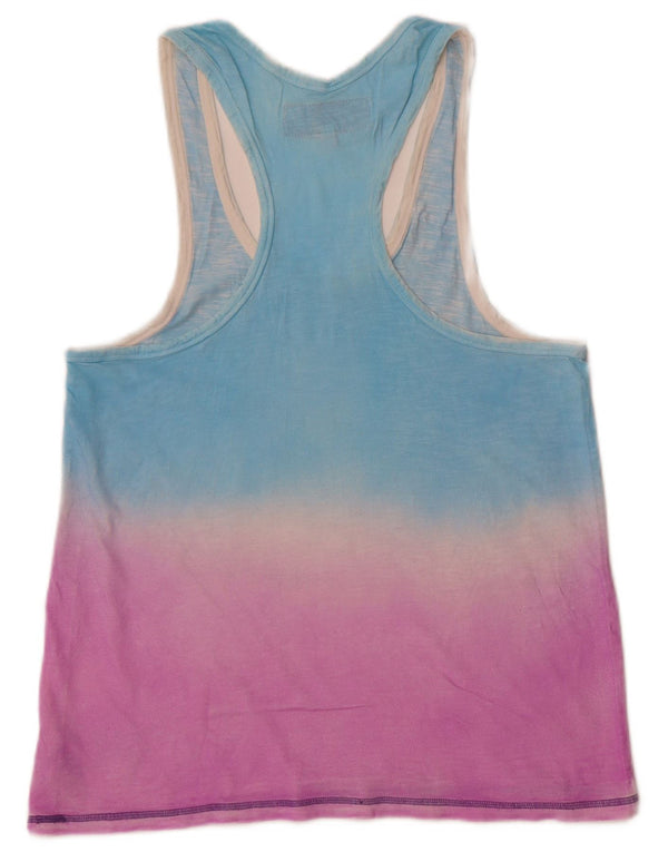 Canotta grafica da uomo Superdry Small in cotone color block blu