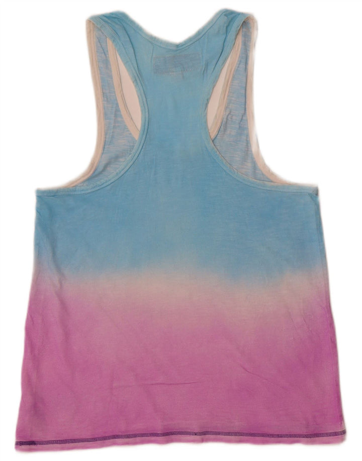 Canotta grafica da uomo Superdry Small in cotone color block blu