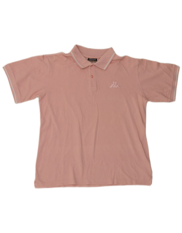 Polo Kappa Uomo Large Rosa In Cotone