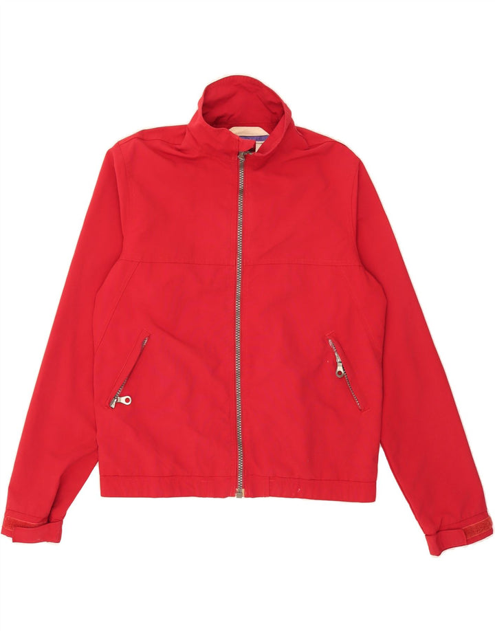 MURPHY & NYE Mens Sailmakers Rain Jacket UK 36 Small Red Polyester Vintage Murphy & Nye and Second-Hand Murphy & Nye from Messina Hembry 
