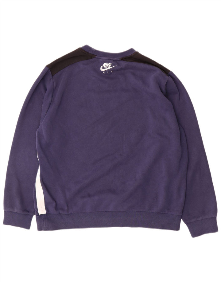 Felpa grafica da uomo Nike Felpa grande in cotone color block blu navy