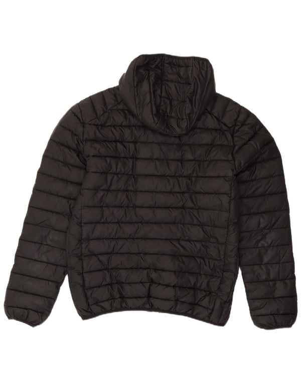 ELLESSE Giacca imbottita con cappuccio da uomo UK 40 Large Nero Poliestere