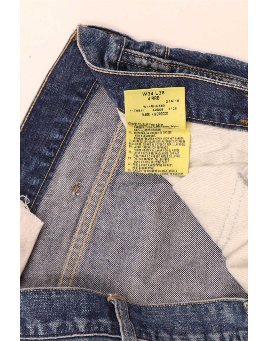 Jeans Wrangler Uomo 4 RRB Slim W34 L34 Cotone Blu