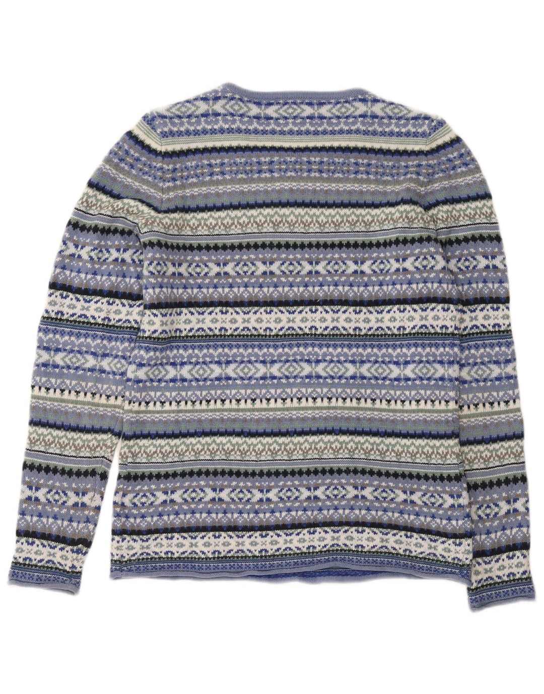 Maglione maglione con scollo a barca da donna Montego UK 14 Blu medio Fair Isle