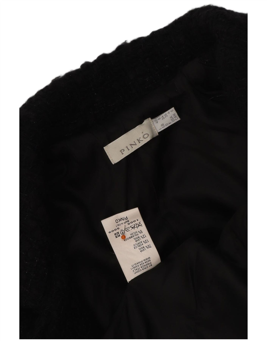 Giacca blazer corta da donna PINKO UK 8 piccola in lana nera