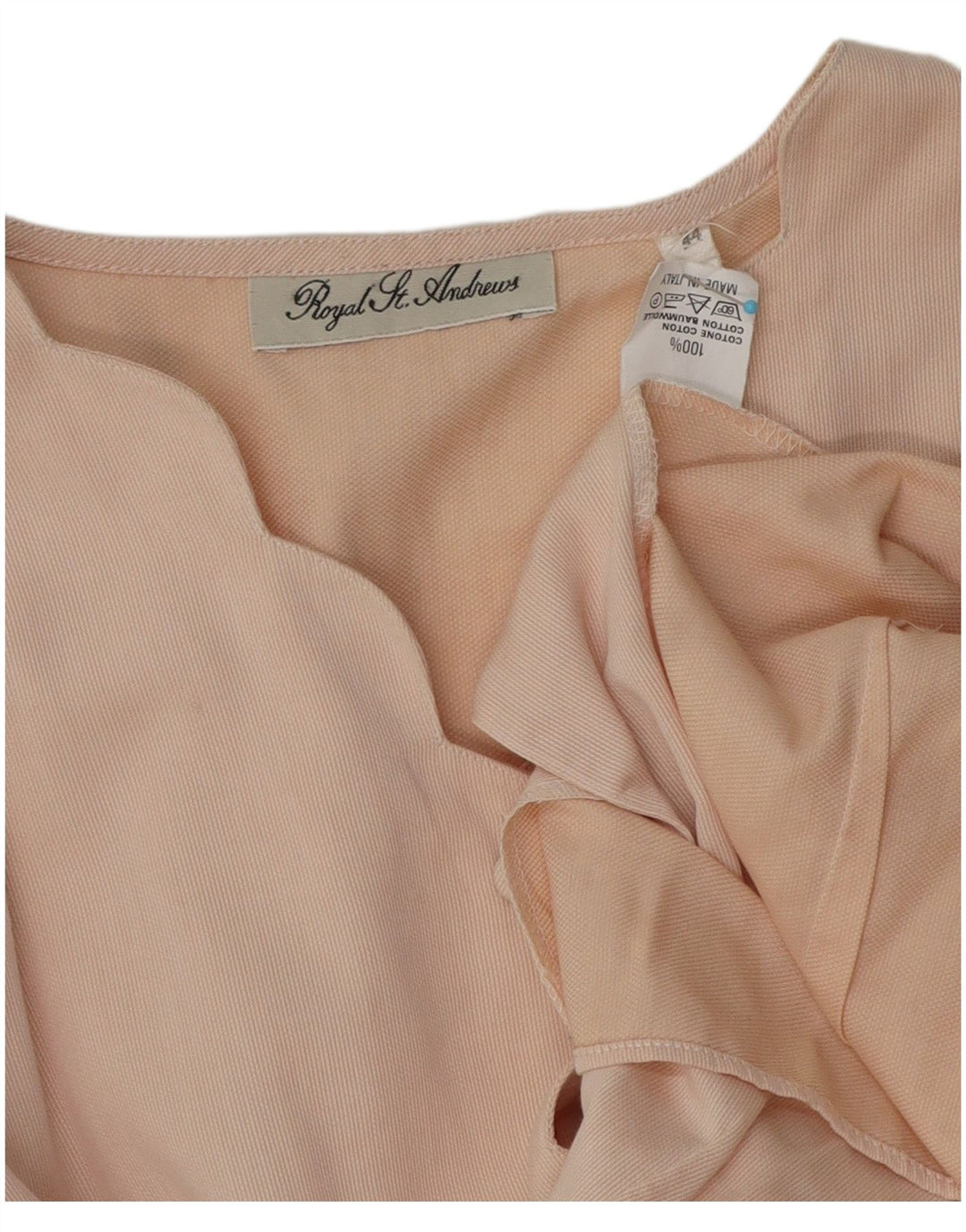 Camicetta Camicia Vintage da Donna IT 44 Cotone Rosa Medio