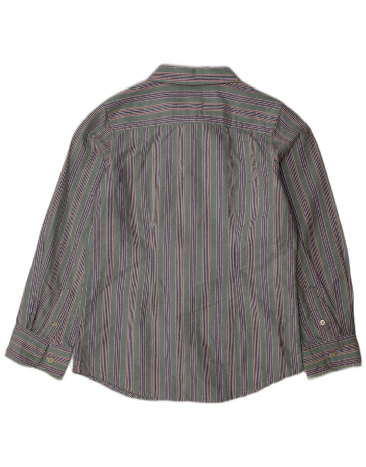 RALPH LAUREN Camicia Bambino in Flanella 5-6 Anni Cotone Rigato Verde