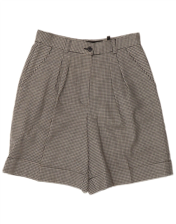 Pantaloncini chino da donna di qualità superiore IT 42 medi W28 pied de poule neri