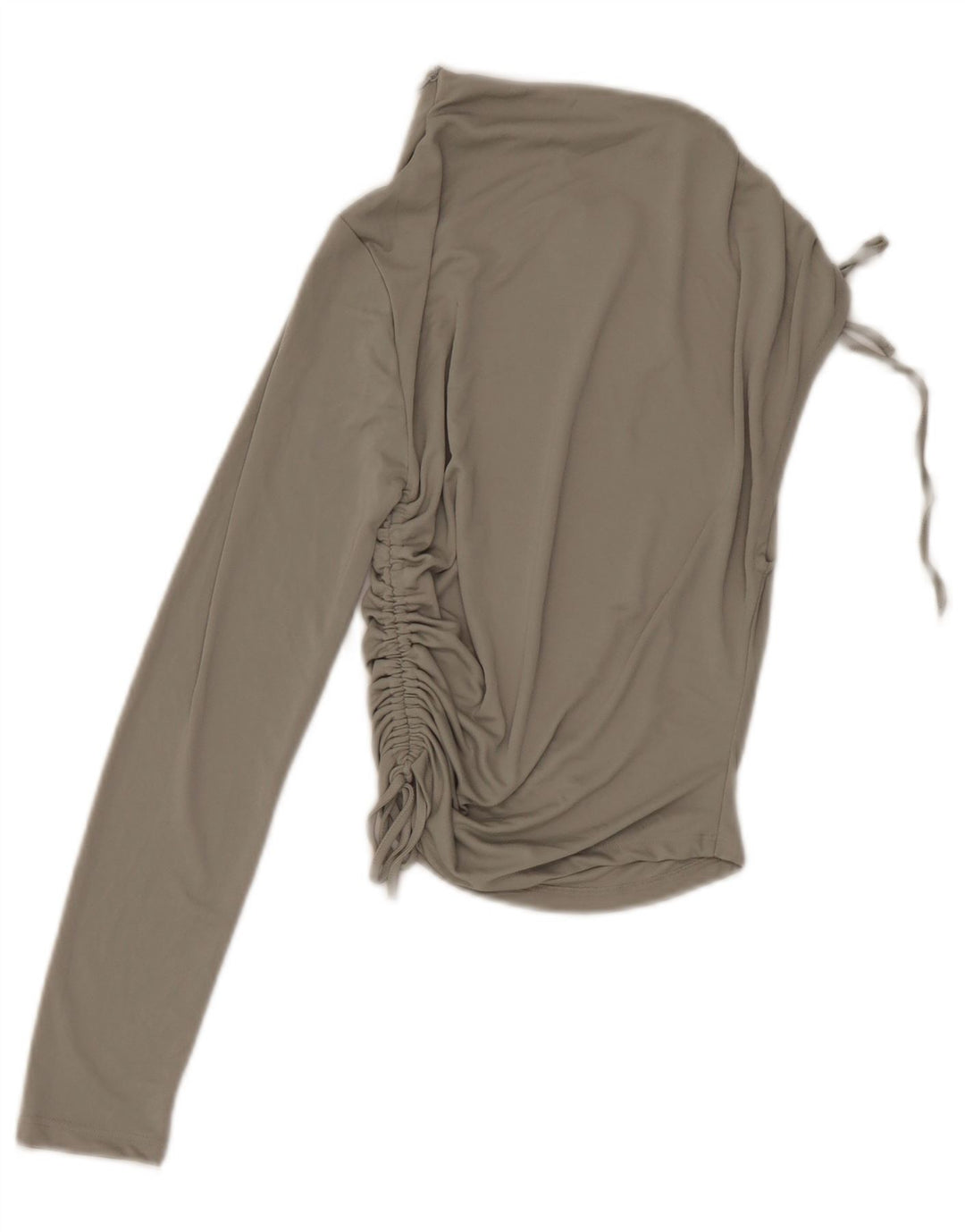 Top corto monospalla da donna Zara UK 8 piccolo poliestere grigio