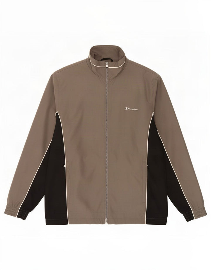 Giacca da tuta da uomo Champion Small in poliestere color block grigio