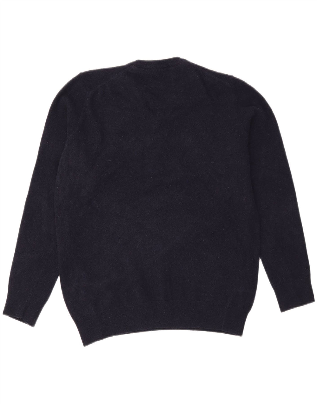 Barbour Maglione con scollo a V da uomo, grande, in lana blu navy