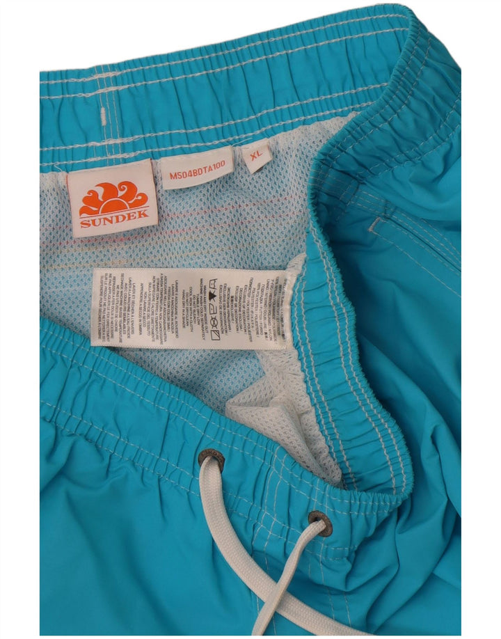 Pantaloncini da bagno da uomo Sundek XL in nylon blu