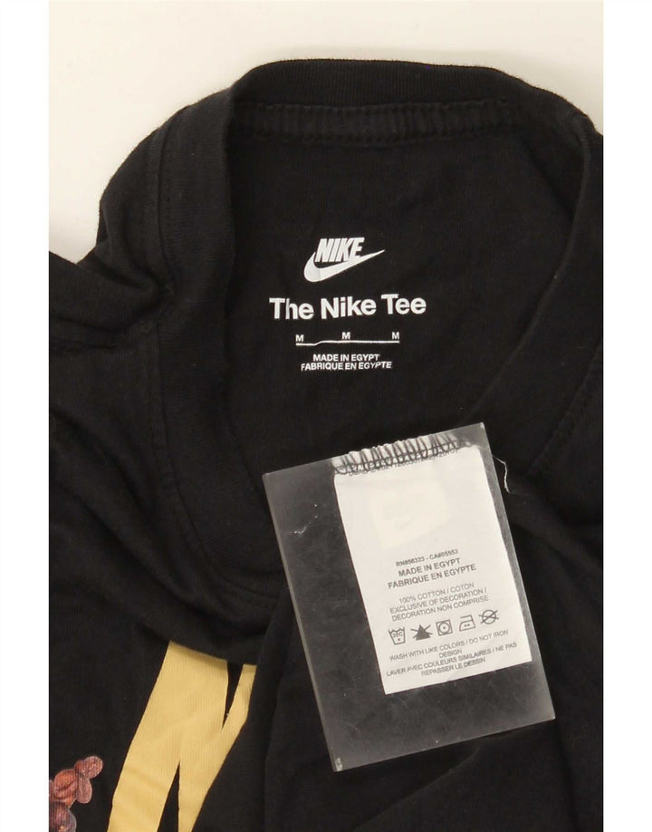 T-shirt grafica da uomo Nike Top in cotone nero medio