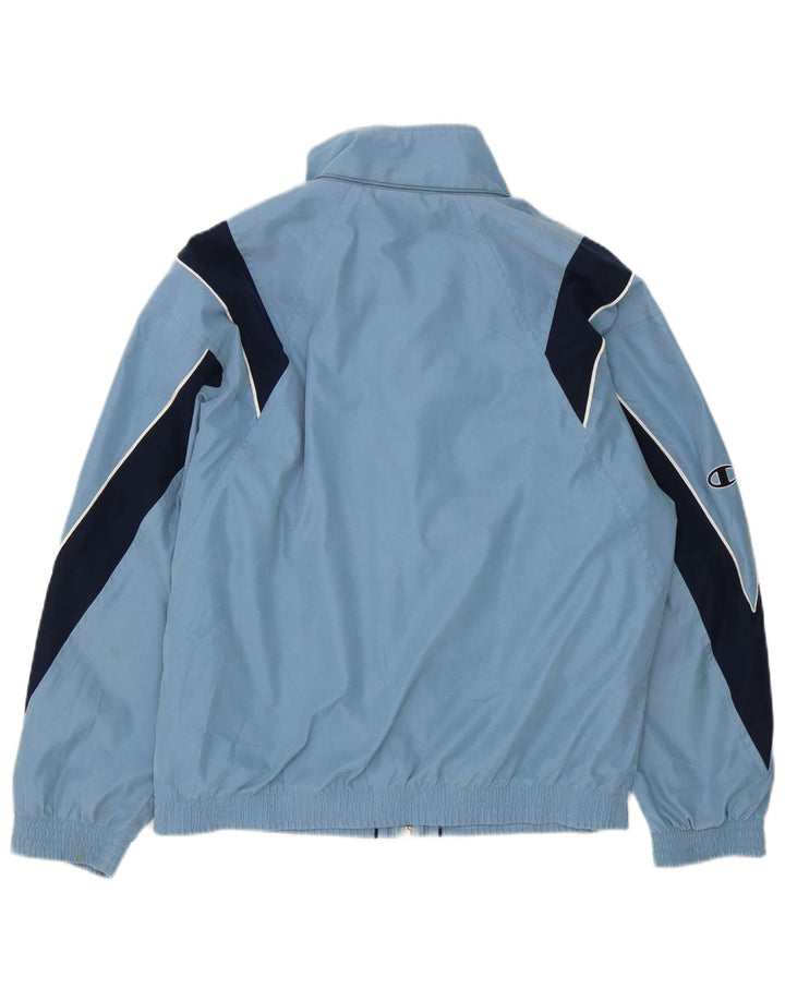 Giacca da tuta da uomo Champion in poliestere color block blu medio