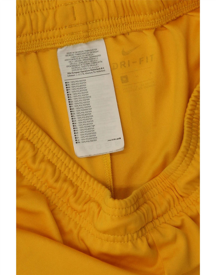 Pantaloncini sportivi Nike Dri Fit da uomo in poliestere giallo medio