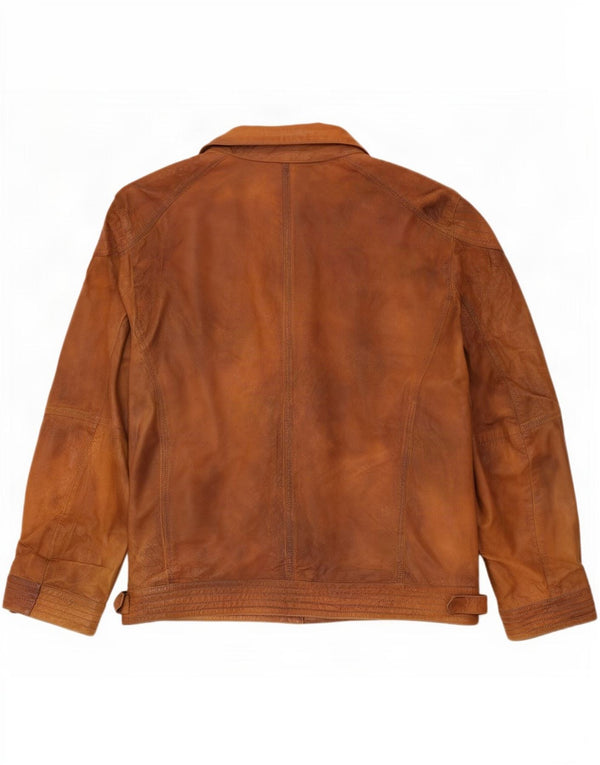 Giacca in pelle da uomo David Moore UK 50 XL Marrone