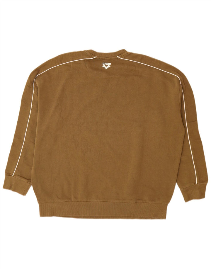 Arena Felpa grafica da uomo Maglione grande cotone kaki