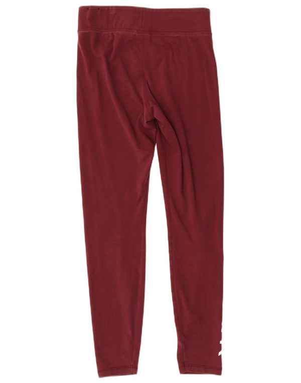 Leggings grafici Nike da donna UK 10 piccoli in cotone bordeaux