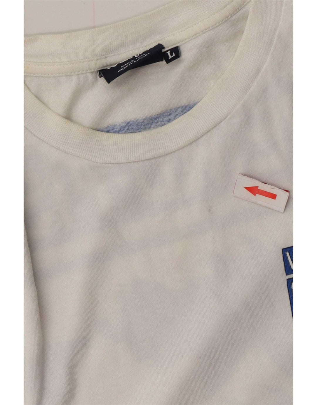 T-shirt grafica da uomo Weird Fish Top grande in cotone bianco