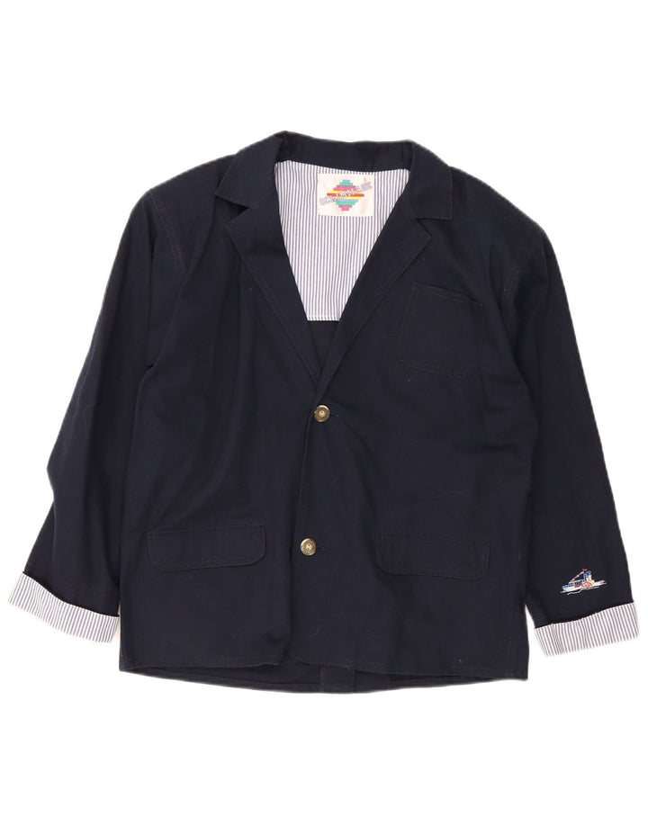 Giacca blazer vintage da uomo a 2 bottoni UK 38 medio blu navy