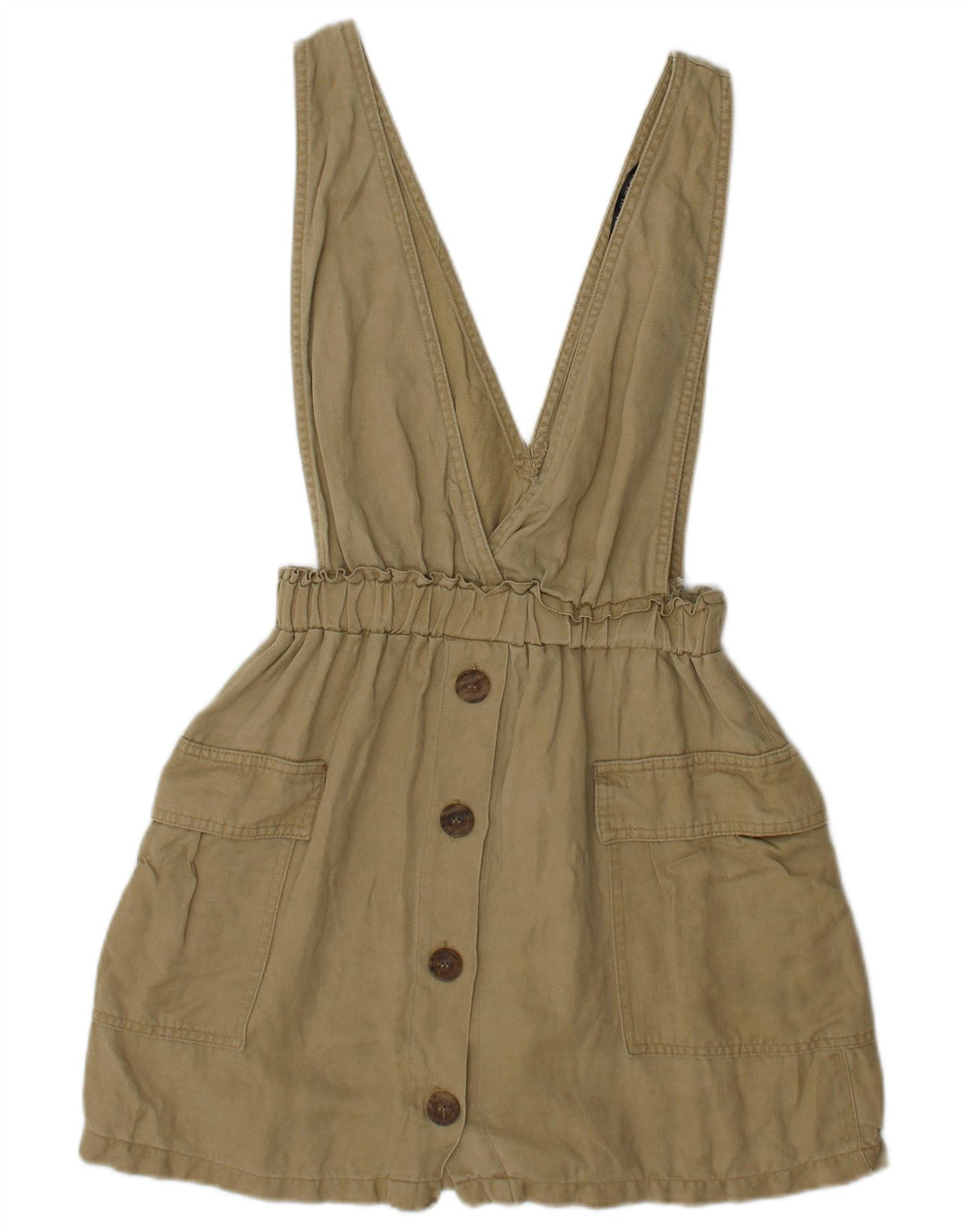 Gonna cargo salopette da donna Zara piccola W26 lino kaki