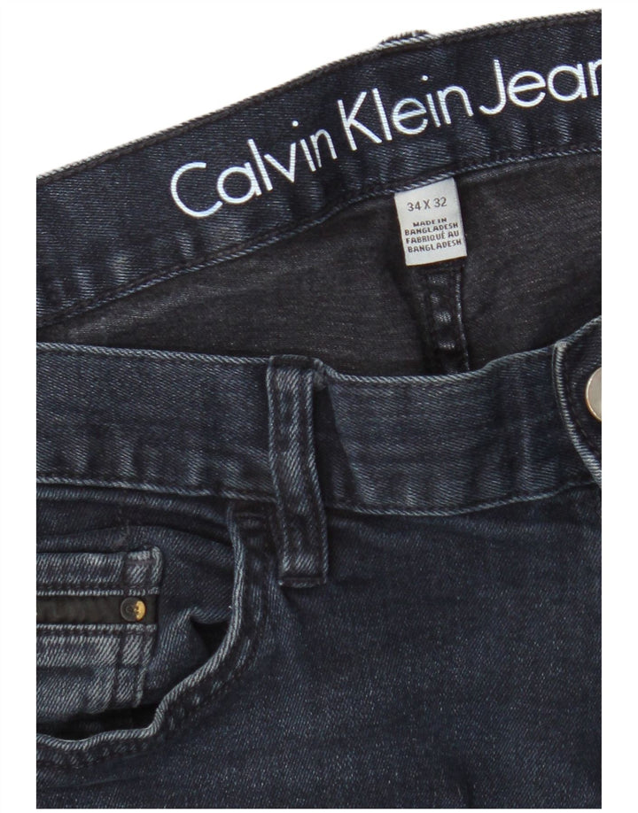 Jeans slim da uomo Calvin Klein W34 L32 Blu Navy