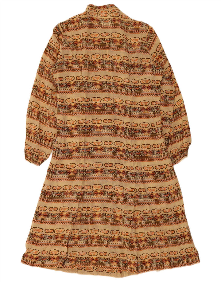 Abito a trapezio vintage da donna UK 12 Medio multicolore Fair Isle
