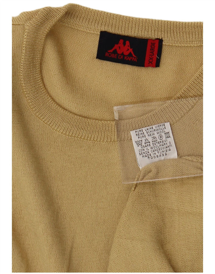 Maglione Kappa Uomo Girocollo 2XL Lana Vergine Beige