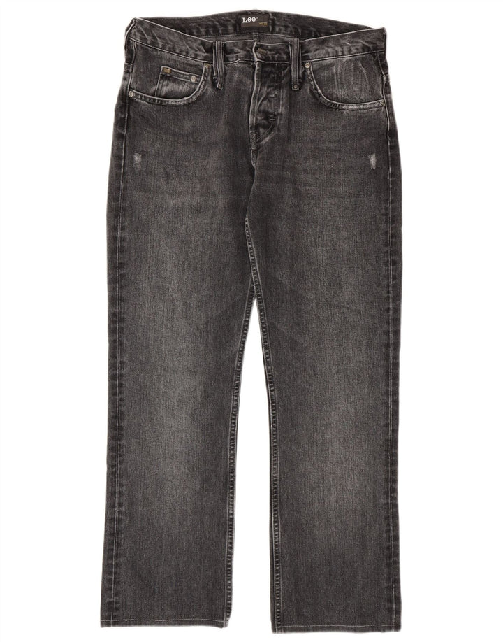 Jeans dritti invecchiati Knox da uomo LEE W32 L29 cotone grigio