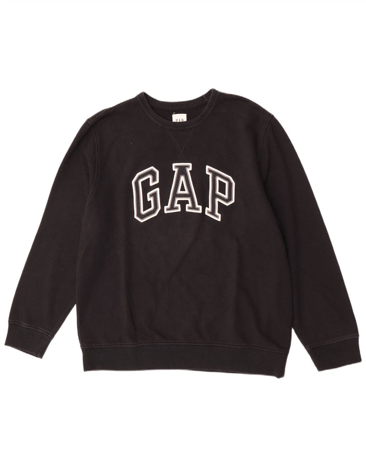 Felpa grafica da uomo Gap Jumper XL in cotone nero