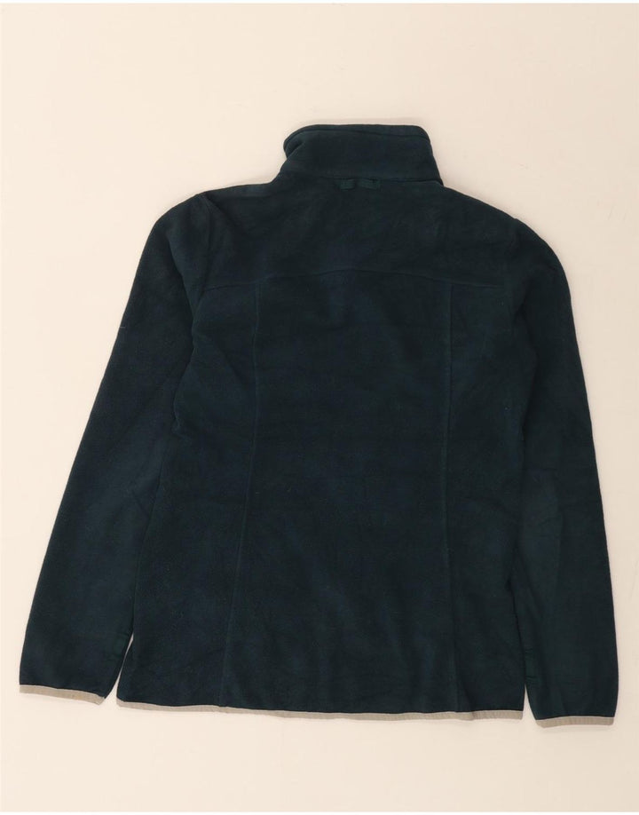 Giacca in pile da donna Eddie Bauer UK 12 poliestere blu navy medio