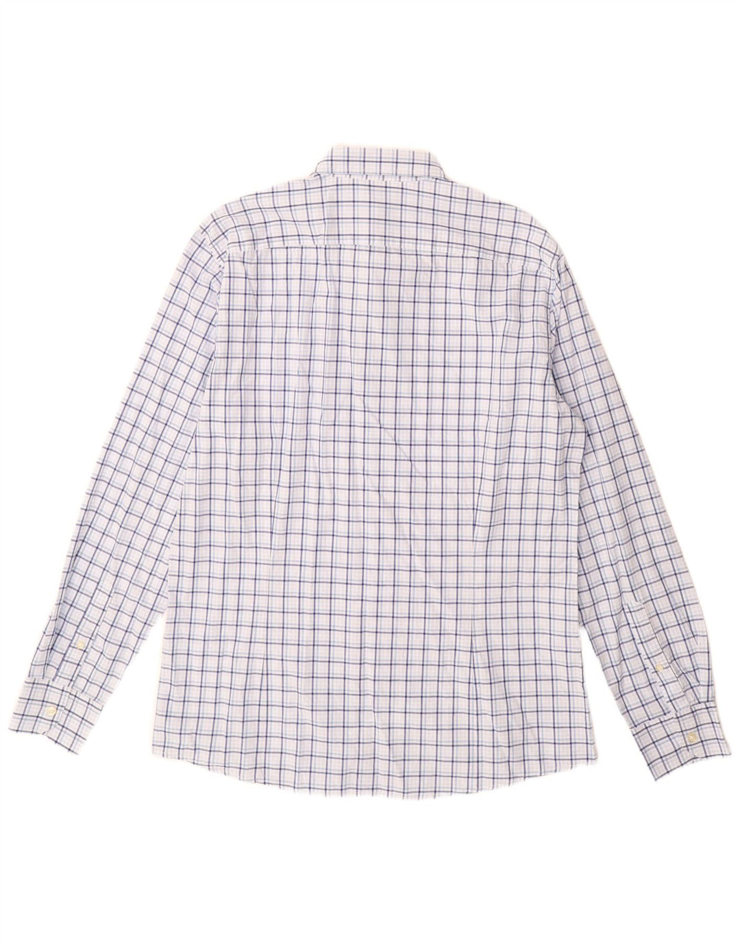 Camicia Benetton Uomo XL Blu Check Cotone