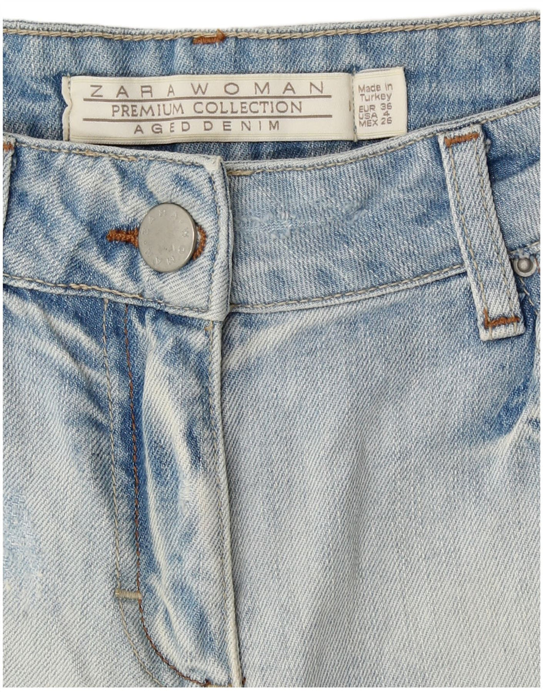Pantaloncini di jeans da donna Zara EU 36 XS W26 Blu