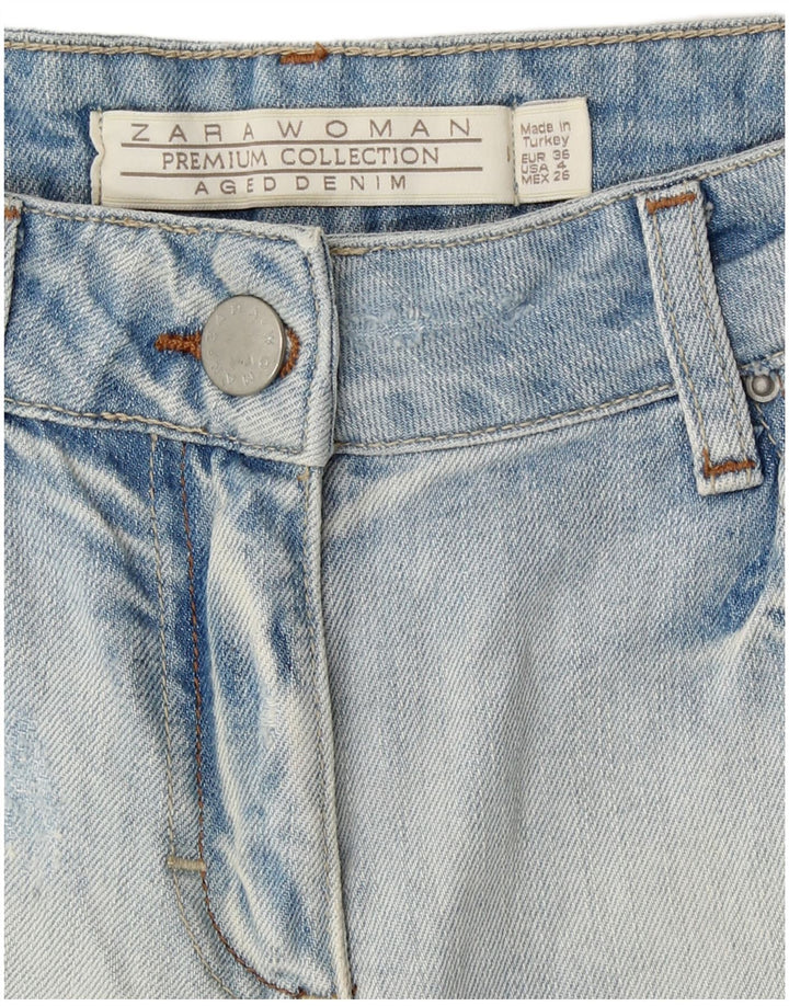 Pantaloncini di jeans da donna Zara EU 36 XS W26 Blu