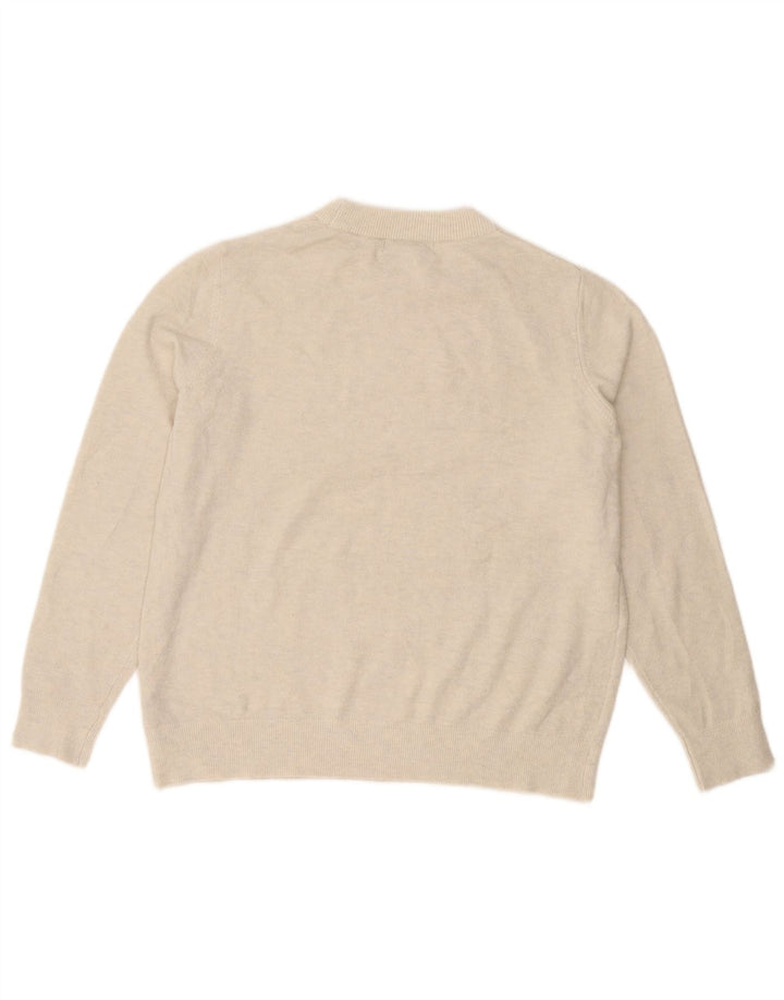 Maglione maglione girocollo da donna Marks & Spencer UK 14 medio bianco sporco