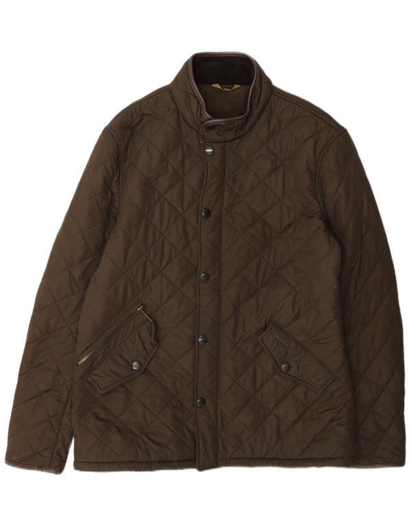Giacca trapuntata da uomo Barbour UK 40 grande poliestere kaki