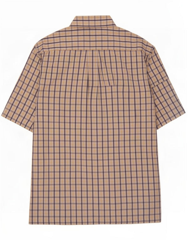 Camicia a maniche corte da uomo Timberland in cotone a quadri multicolore medio
