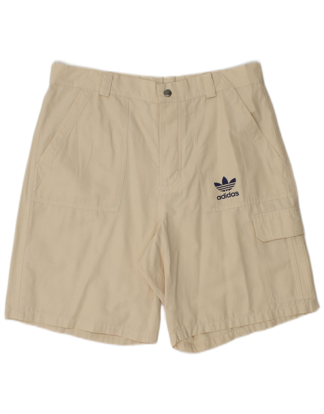 Pantaloncini cargo Adidas da uomo medi W32 in cotone beige