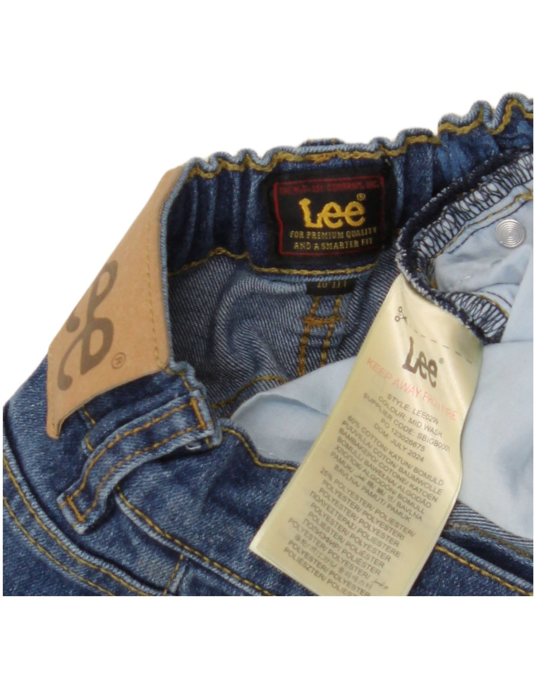Jeans dritti da ragazzo LEE 10-11 anni W22 L24 Cotone blu
