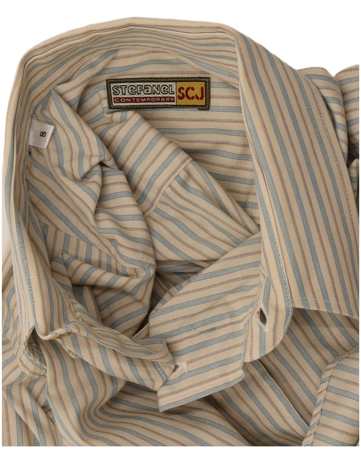 Camicia da uomo Stefanel piccola a righe beige