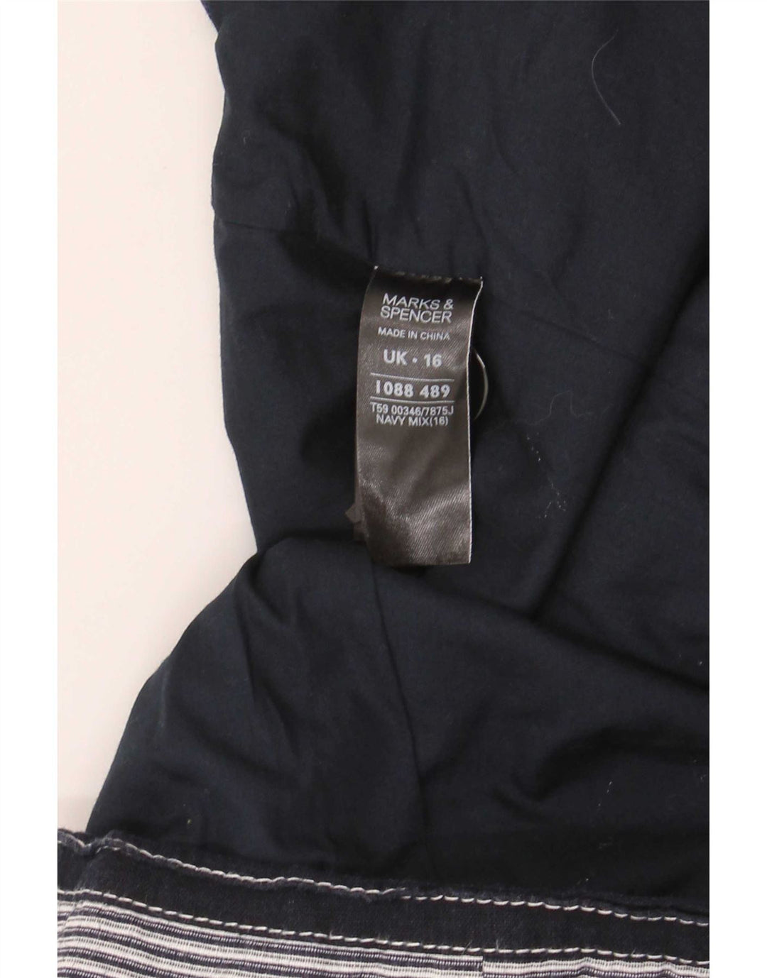 Giacca blazer da donna con maniche a 3/4 Marks & Spencer UK 16 grande blu navy