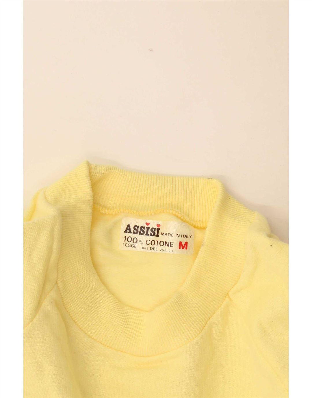Felpa grafica da uomo Assisi Italia, maglione medio, cotone giallo