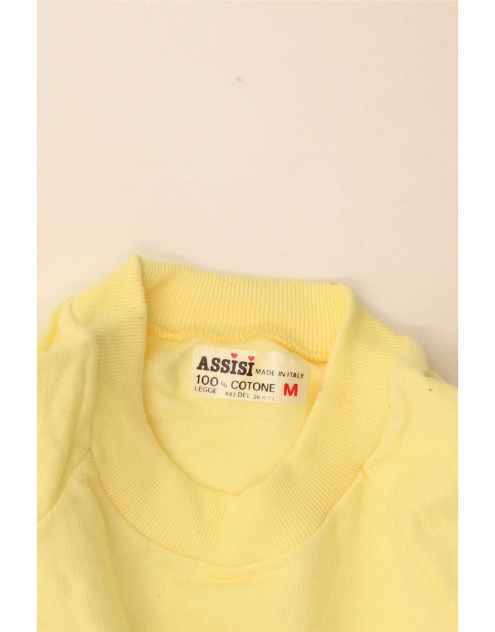 Felpa grafica da uomo Assisi Italia, maglione medio, cotone giallo