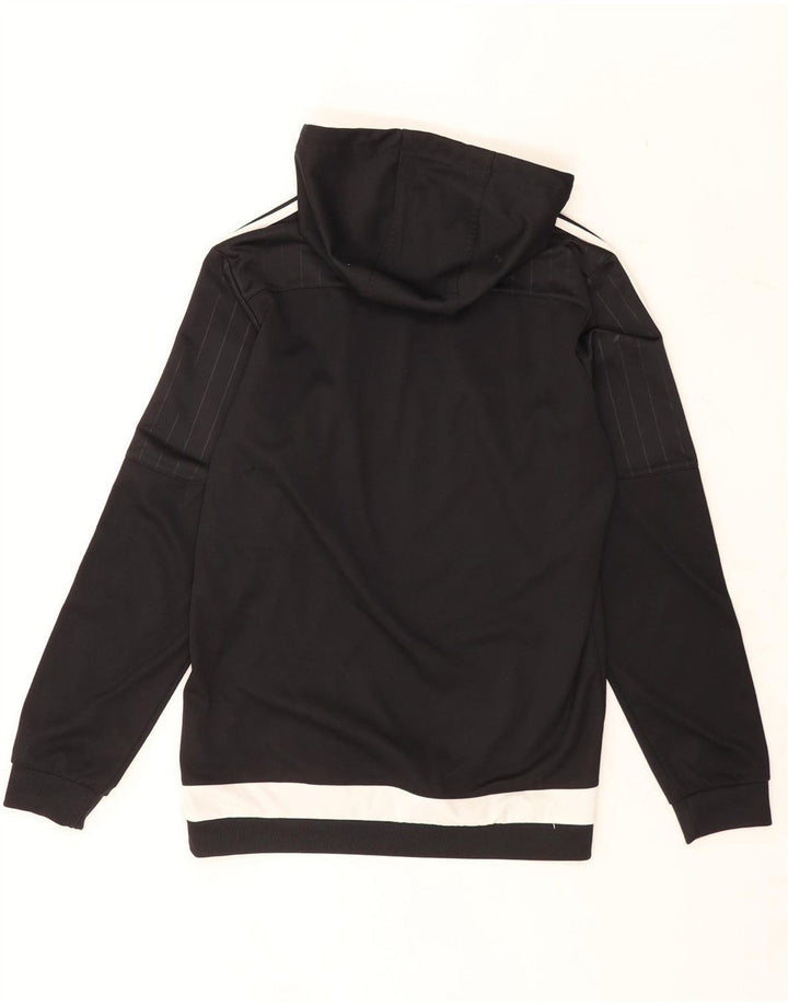 Felpa con cappuccio da uomo Adidas Small nera in poliestere color block