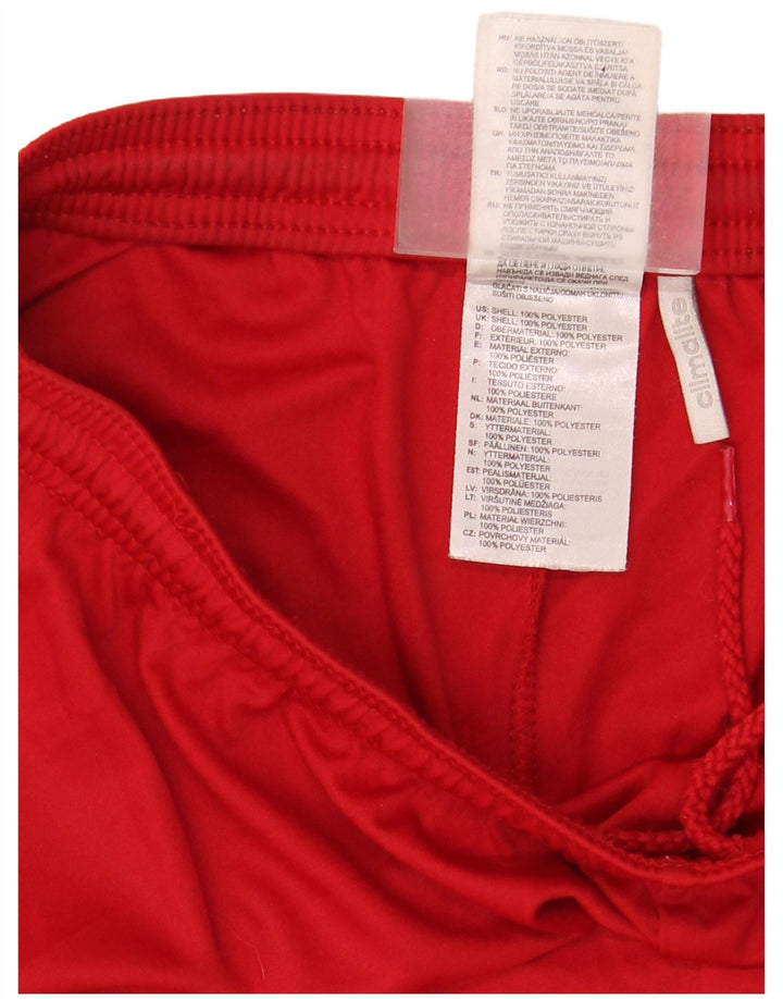 Pantaloncini sportivi Adidas Climalite da uomo piccoli in poliestere rosso